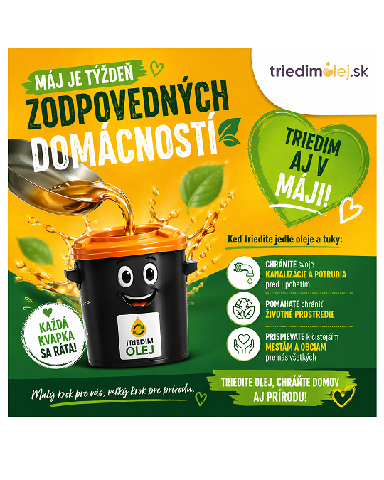 Triedime olej aj v máji 2026